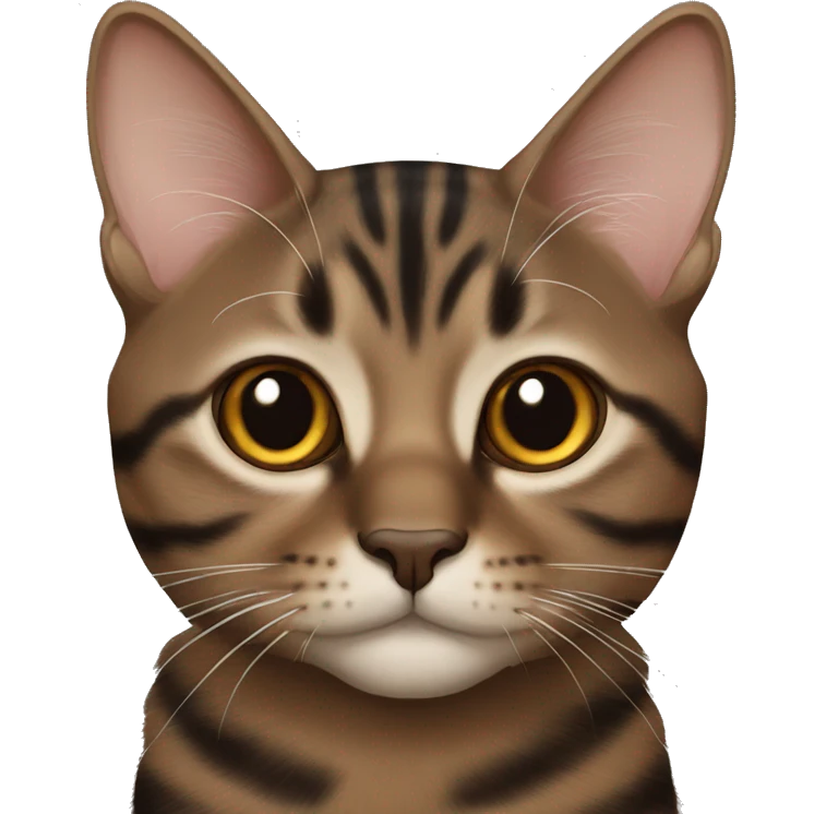 Brown black tabby cat Scottish straight  emoji