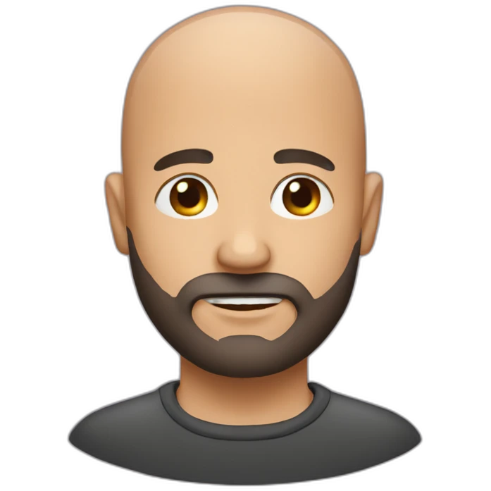 bald man with beard emoji
