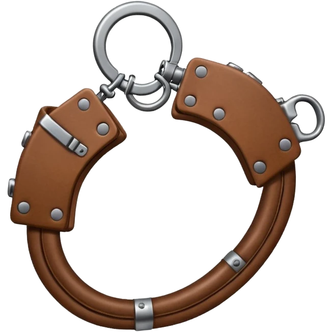 leathery handcuffs  emoji