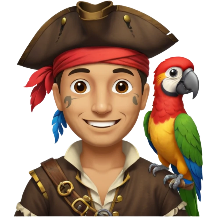 pirate and parrot emoji