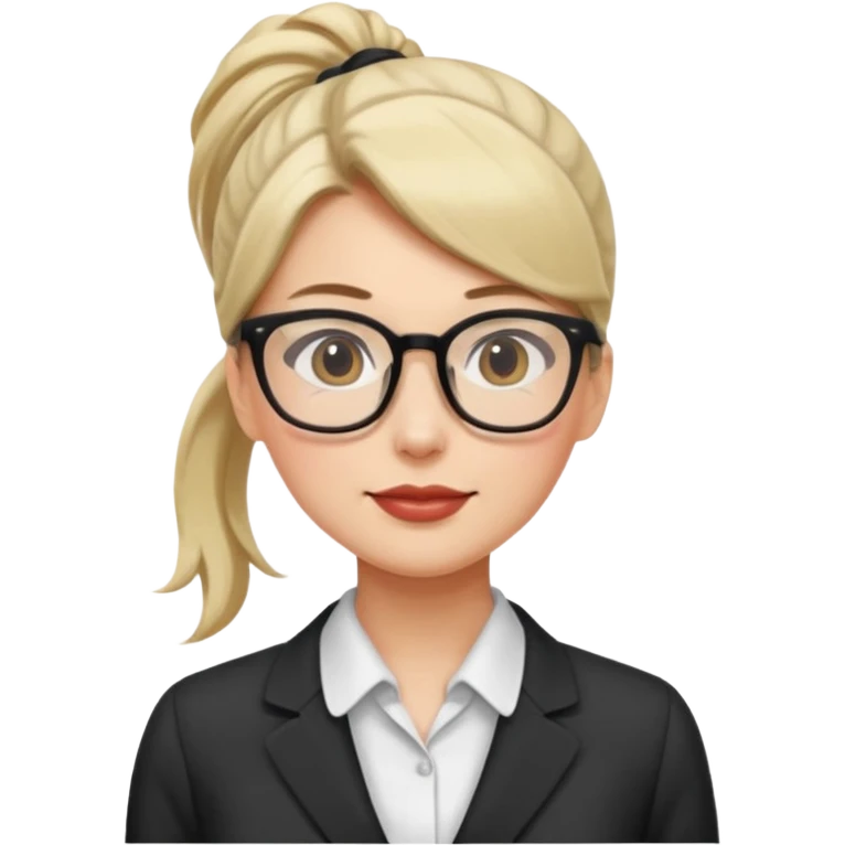 Office lady with high ponytail emoji