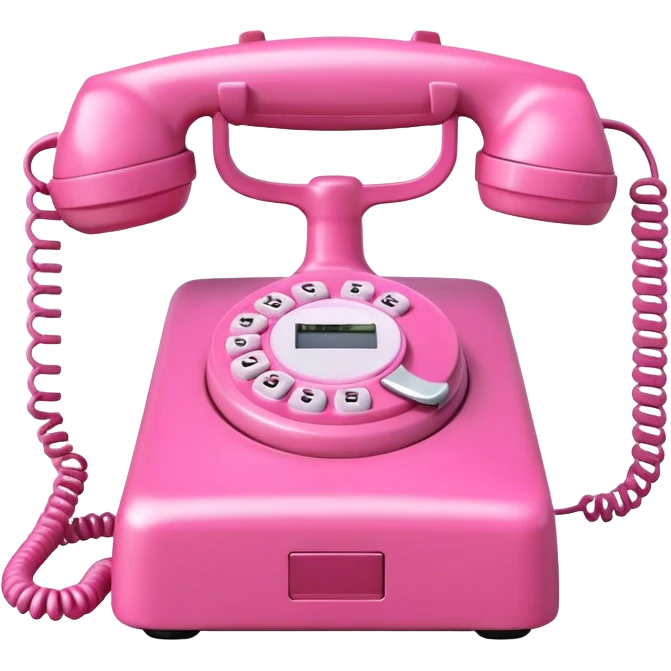 pink phone emoji