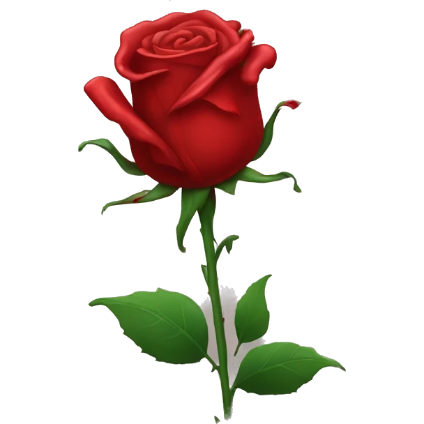 Bleeding red rose emoji