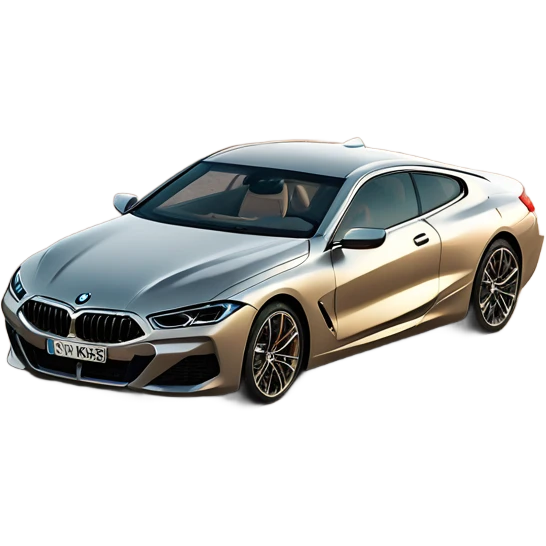  BMW 840i on the moon emoji