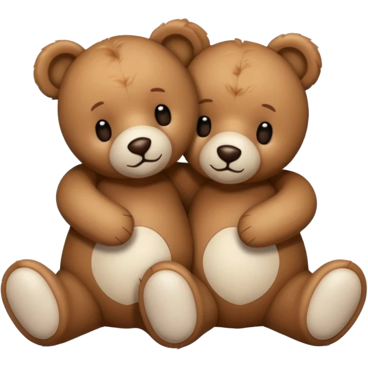 teddy bears cuddling emoji