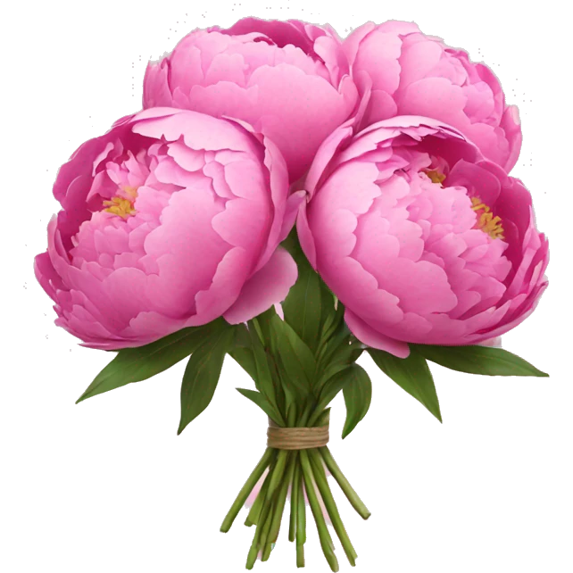 Bouquet of pink peonies emoji