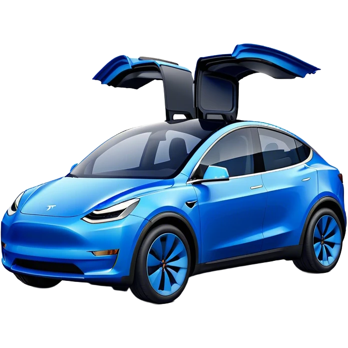 Tesla Model Y - Tesla (Model Year: 2022) (Iconic colour: Blue) emoji