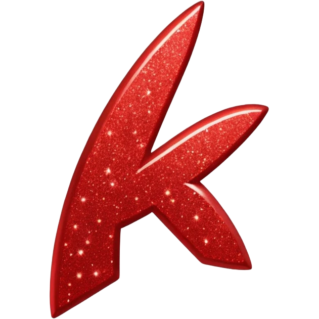 red glitter check mark emoji