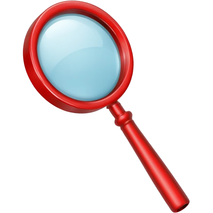 RED Magnifying Glass emoji