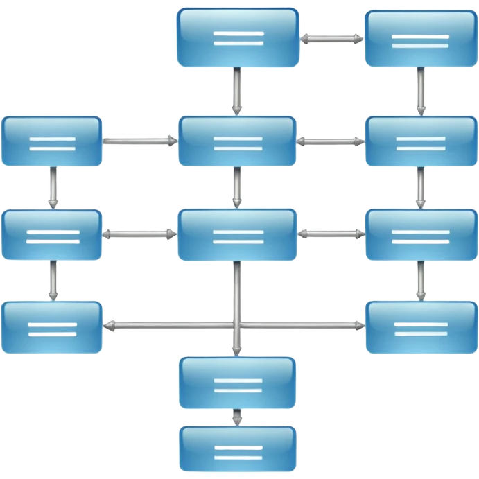 A simple glassy flowchart emoji