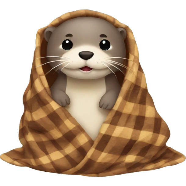 otter cozy in blanket emoji