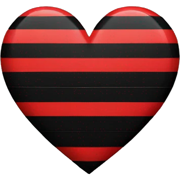 Red black stripe heart emoji