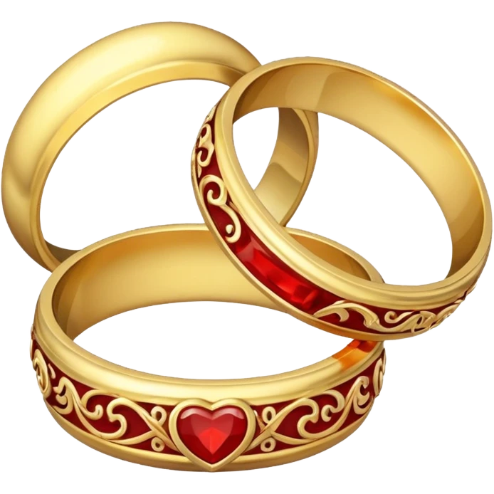 2 bloody wedding rings emoji
