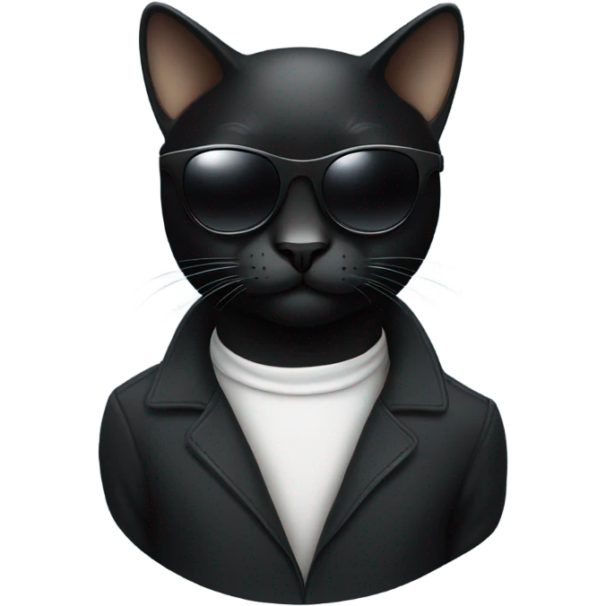 Black Cat with sunglasses emoji