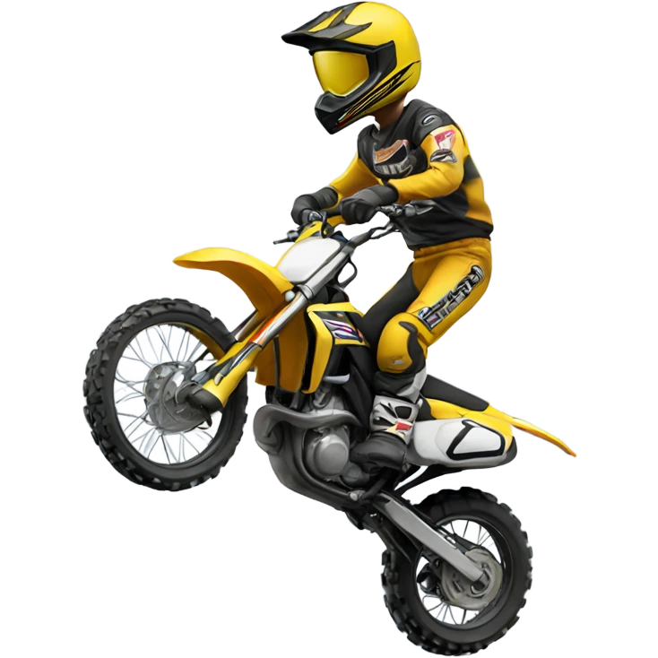 Motocross doing wheelie emoji