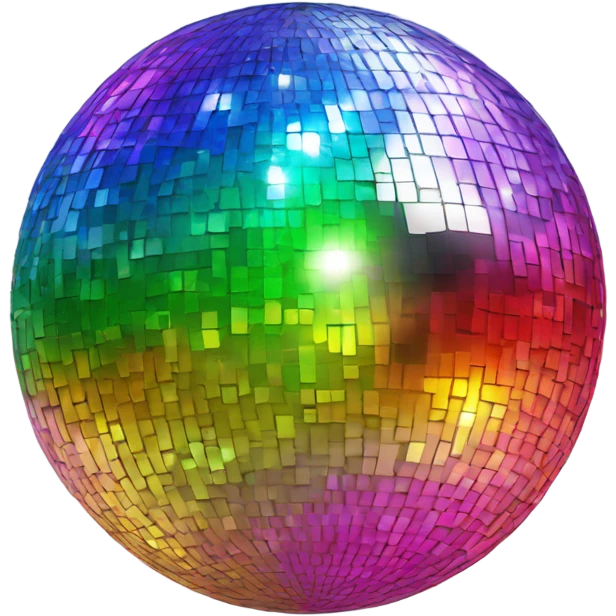 Rainbow mirrorball emoji
