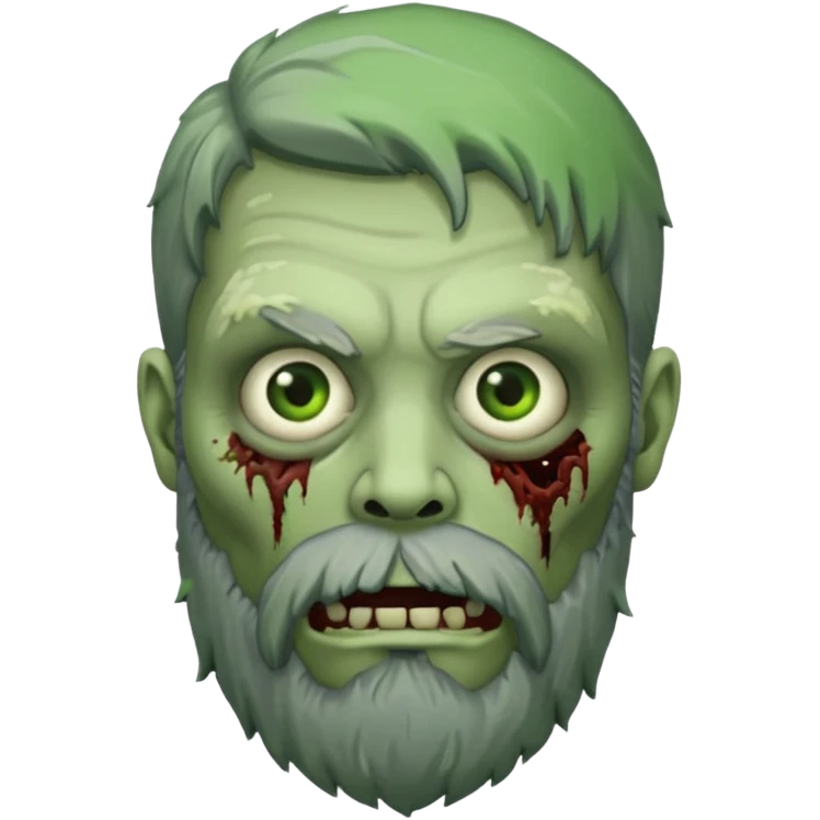 bearded zombie emoji