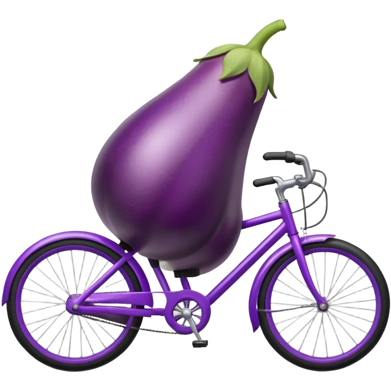 An eggplant on bike emoji