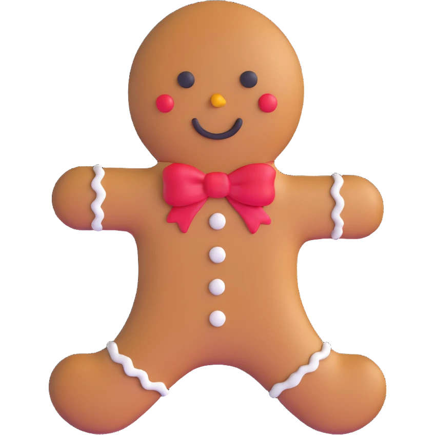 gingerbread man emoji