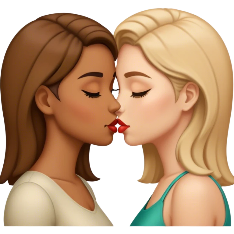 ✂️👩🏽‍❤️‍💋‍👩🏻 emoji