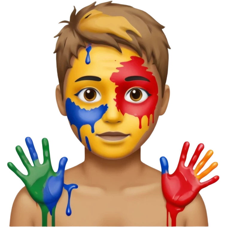 paint  on face body emoji