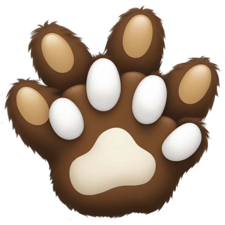 Fluffy Bear paw emoji