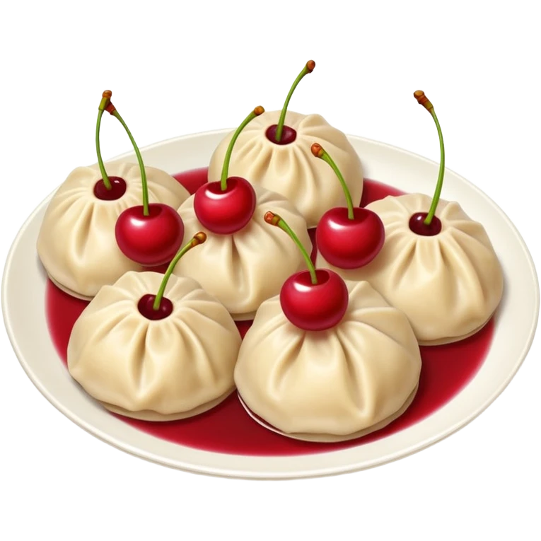 Dumplings with cherries emoji