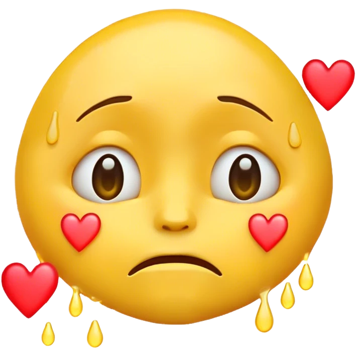 Crying emoji with hearts emoji