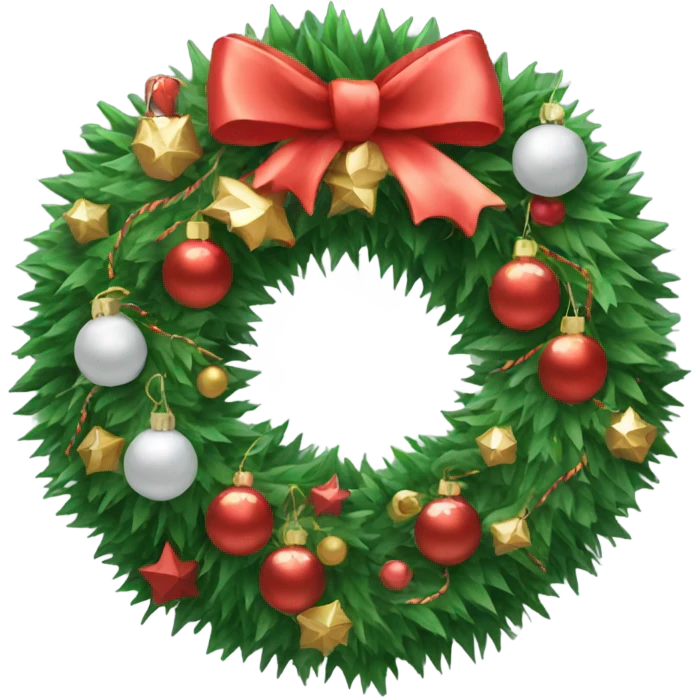 Merry Christmas wreath emoji
