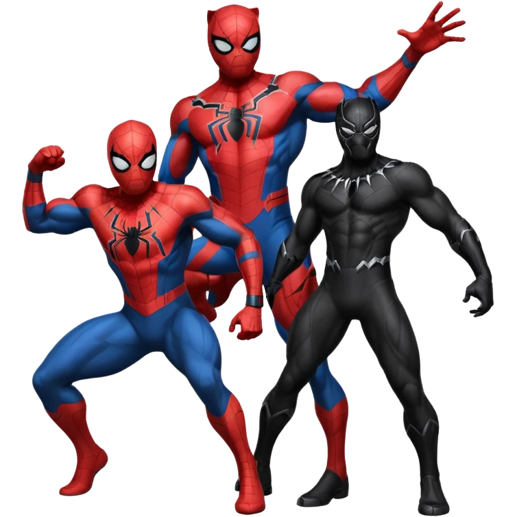 homen aranha pantera negra emoji