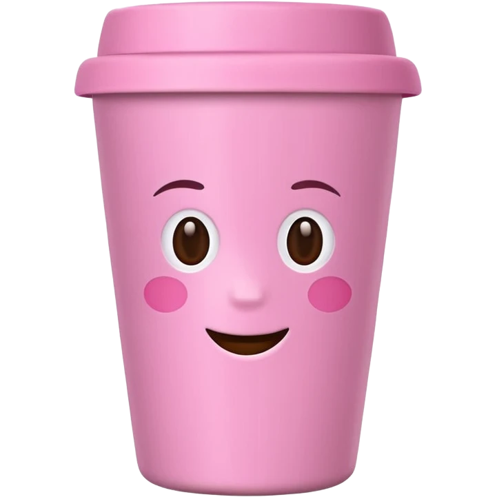 pink reusable coffee cup  emoji