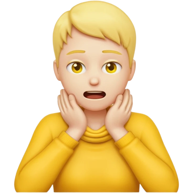 Create an emoji choking violently with hands on neck emoji