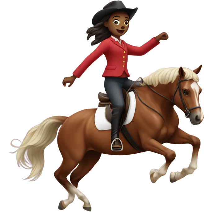 Horse jumping girl emoji