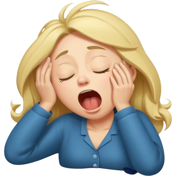 yawning sleepy character emoji