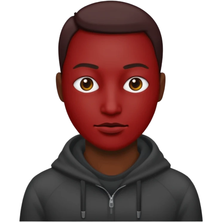 Cery dark Red point without face emoji