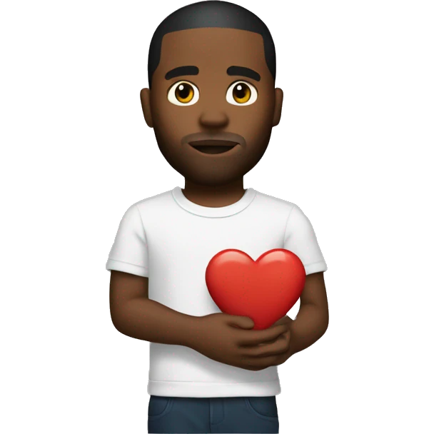 frank ocean holding a heart emoji