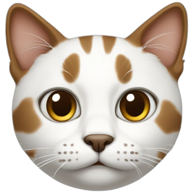 Cat white and brown emoji