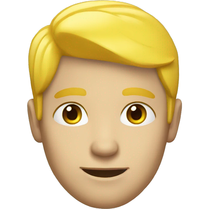 A man has blue eyes and yellow hair emoji