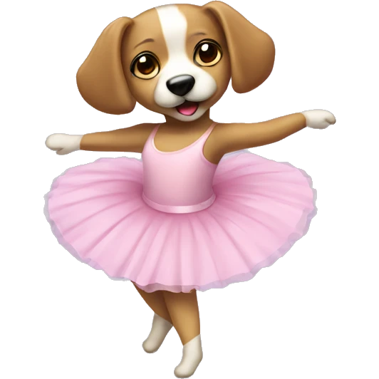 Perrita con tutú de ballet  emoji