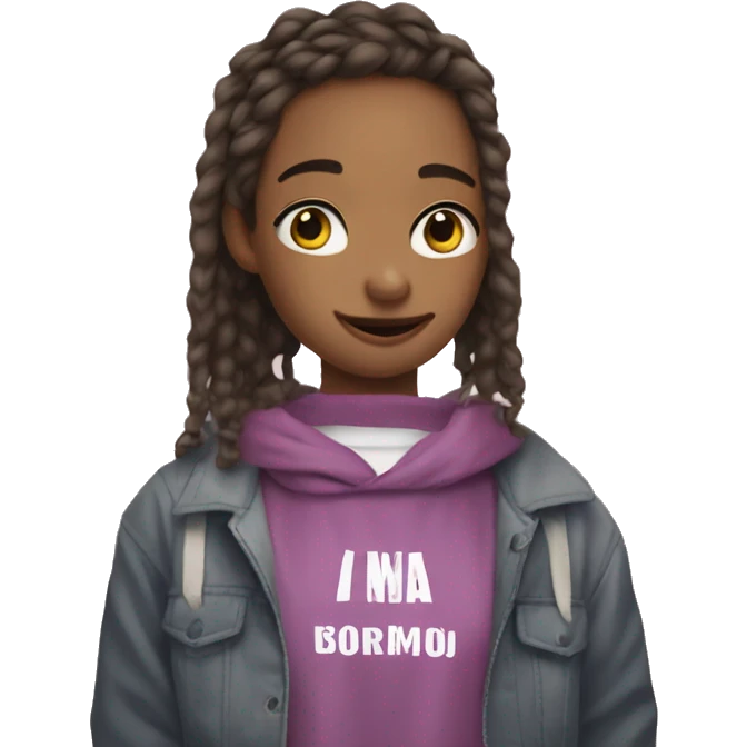 emoji una chica escuchando Bts emoji