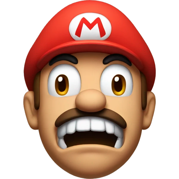 Scared Mario Head emoji