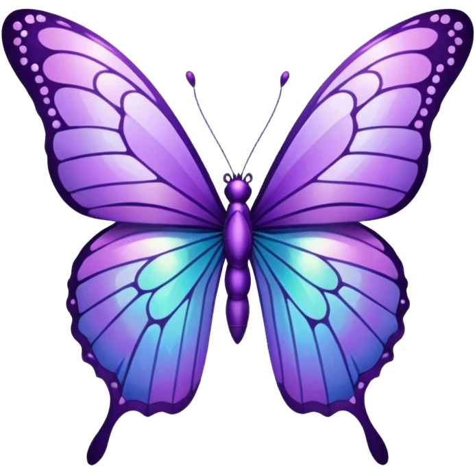 glitter purple buttlerfly emoji