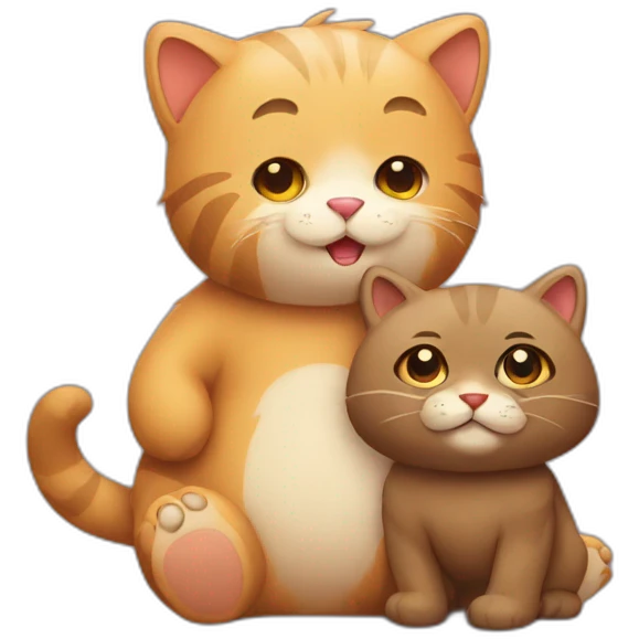 Cat with bear emoji