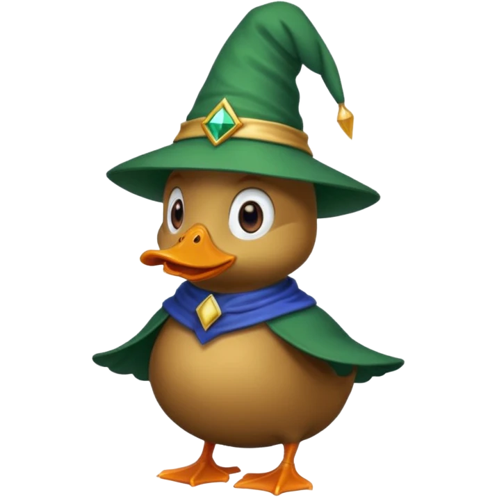 duck in dark green wizard hat







 emoji