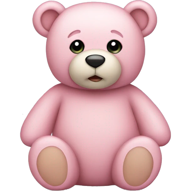 Light pink teddy bear emoji