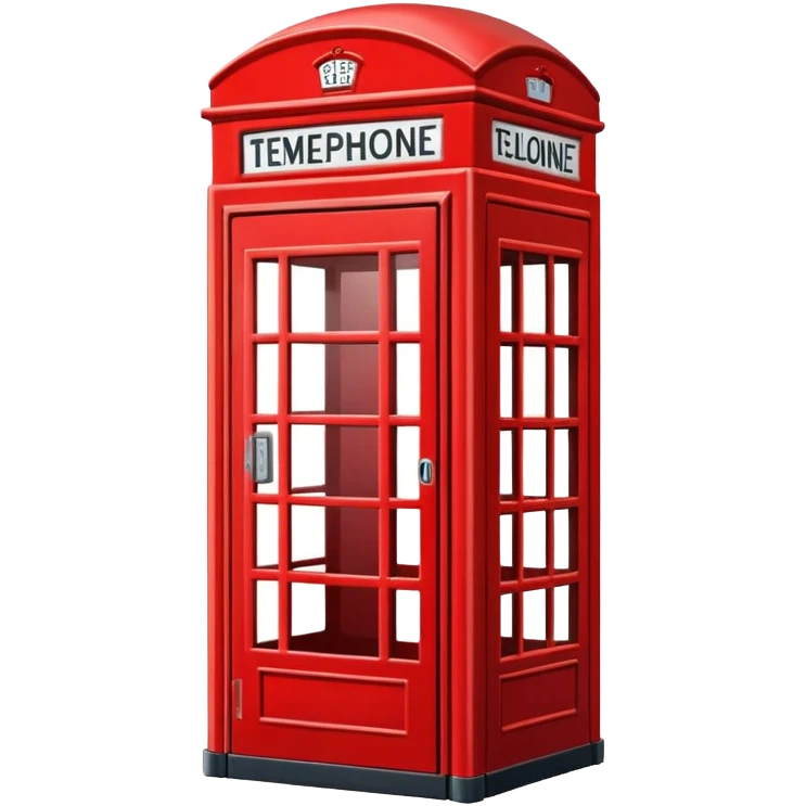A red phone booth  emoji