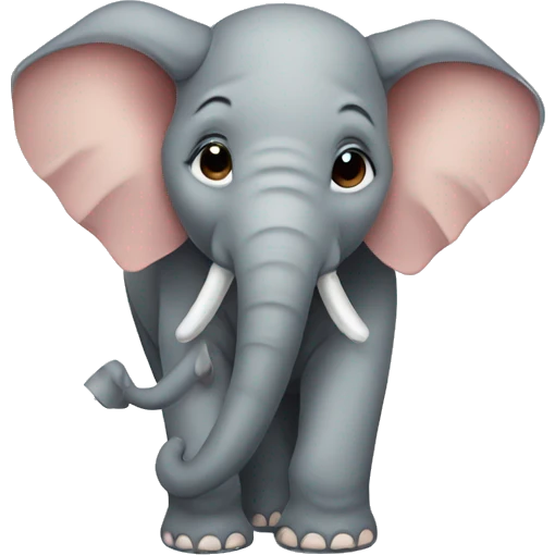 Elephant with a bow  emoji