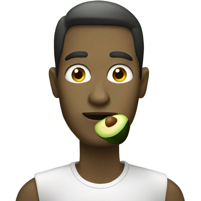 Man eating Avacado emoji