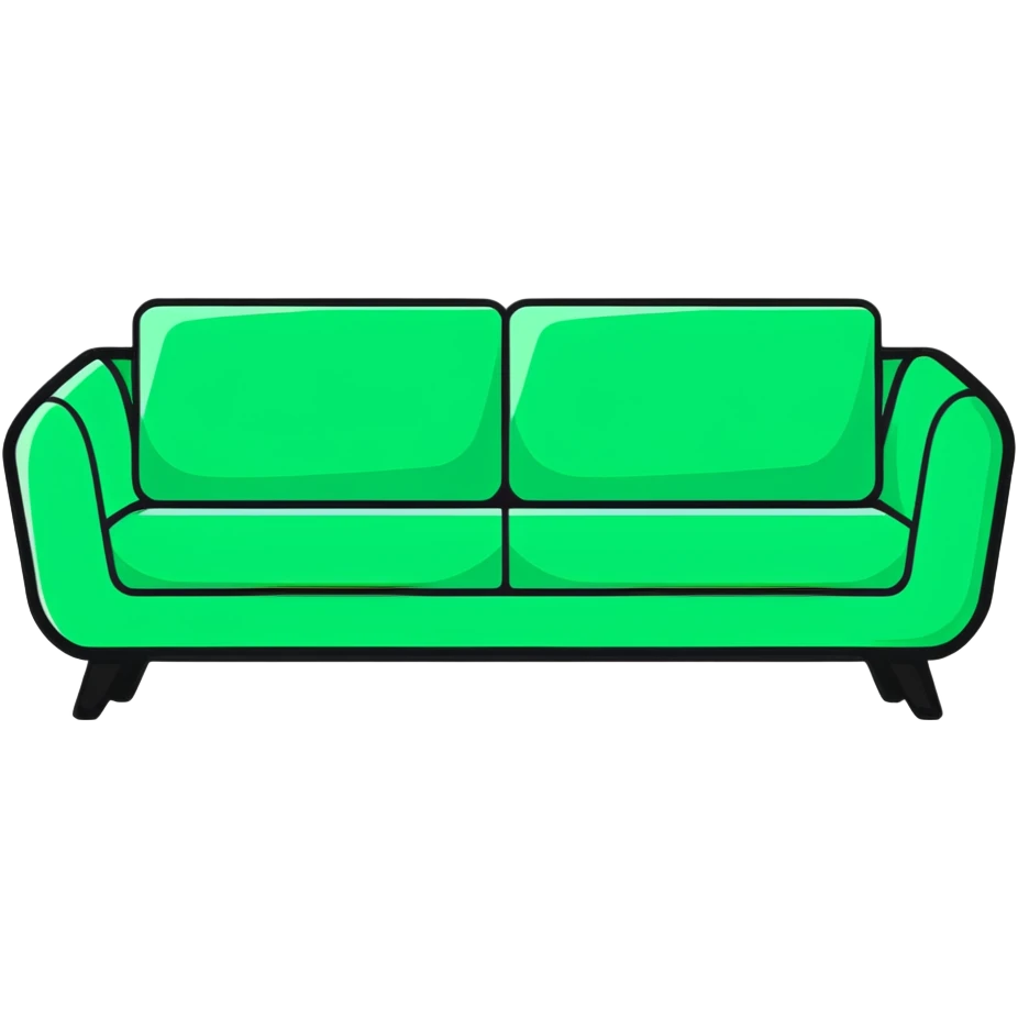 sleek minimalist couch emoji