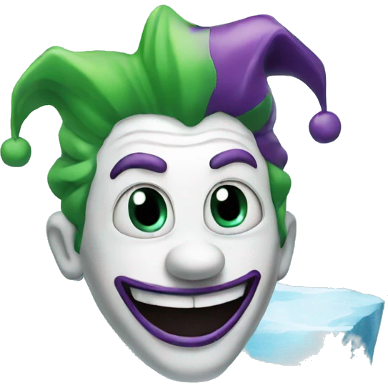 Joker on an iceberg emoji